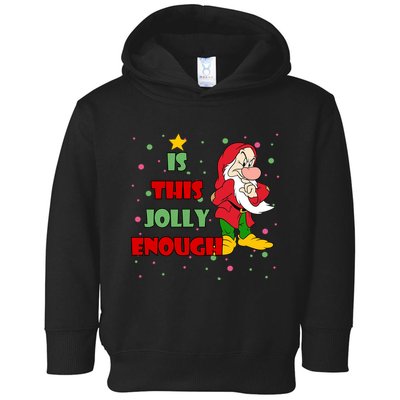 Is This Jolly Enough Funny Dwarf Christmas Toddler Hoodie