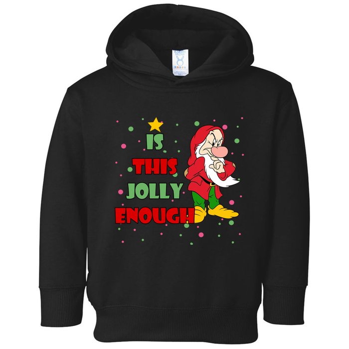 Is This Jolly Enough Funny Dwarf Christmas Toddler Hoodie