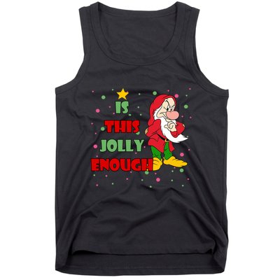 Is This Jolly Enough Funny Dwarf Christmas Tank Top