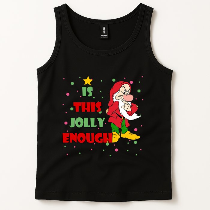 Is This Jolly Enough Funny Dwarf Christmas Tank Top