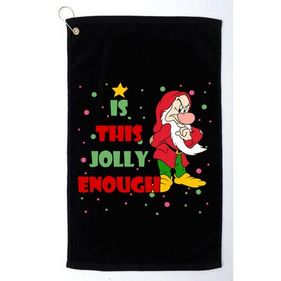 Is This Jolly Enough Funny Dwarf Christmas Golf Towel