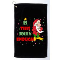 Is This Jolly Enough Funny Dwarf Christmas Golf Towel