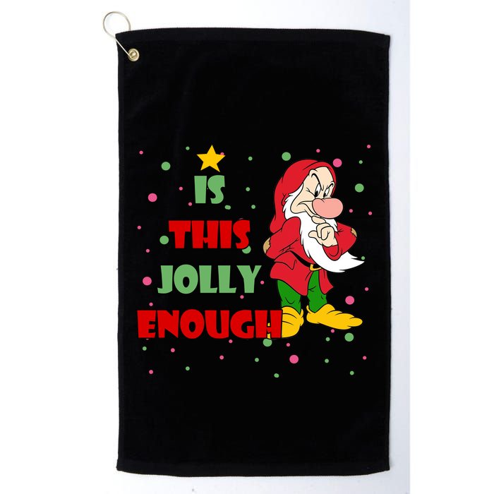 Is This Jolly Enough Funny Dwarf Christmas Golf Towel