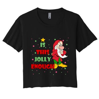Is This Jolly Enough Funny Dwarf Christmas Crop Top