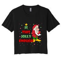 Is This Jolly Enough Funny Dwarf Christmas Crop Top