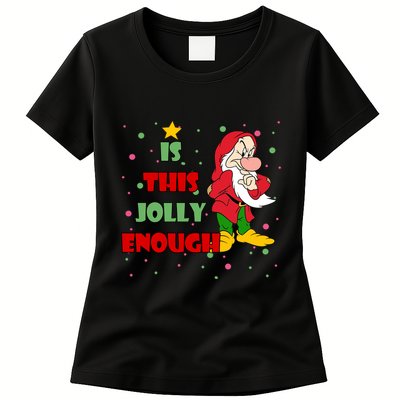 Is This Jolly Enough Funny Dwarf Christmas Womens T-Shirt