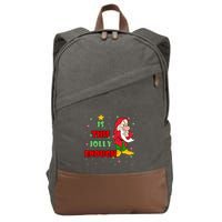 Is This Jolly Enough Funny Dwarf Christmas Cotton Canvas Backpack