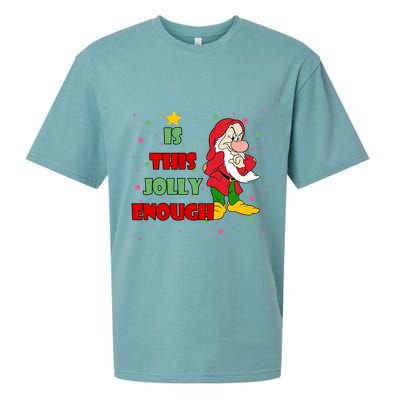Is This Jolly Enough Funny Dwarf Christmas Sueded Cloud Jersey T-Shirt