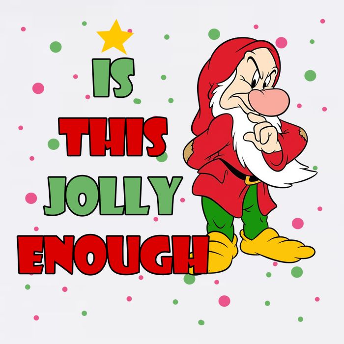 Is This Jolly Enough Funny Dwarf Christmas Garment-Dyed Sweatshirt