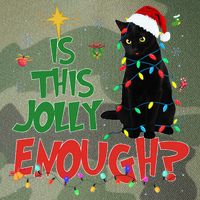 Is This Jolly Enough Black Cat Merry Christmas Tree Lights Legacy Tie Dye Trucker Hat