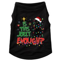 Is This Jolly Enough Black Cat Merry Christmas Tree Lights Doggie Tank