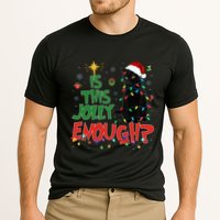 Is This Jolly Enough Black Cat Merry Christmas Tree Lights Performance Shirt