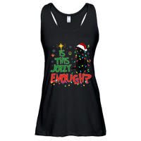 Is This Jolly Enough Black Cat Merry Christmas Tree Lights Ladies Essential Flowy Tank