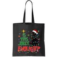 Is This Jolly Enough Black Cat Merry Christmas Tree Lights Bag