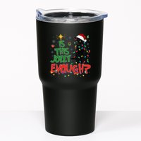 Is This Jolly Enough Black Cat Merry Christmas Tree Lights Tumbler