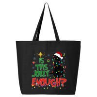 Is This Jolly Enough Black Cat Merry Christmas Tree Lights 25L Jumbo Tote
