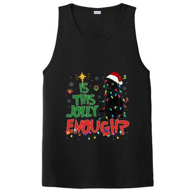 Is This Jolly Enough Black Cat Merry Christmas Tree Lights PosiCharge Competitor Tank