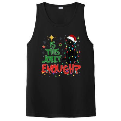 Is This Jolly Enough Black Cat Merry Christmas Tree Lights PosiCharge Competitor Tank