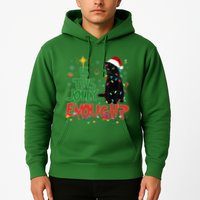 Is This Jolly Enough Black Cat Merry Christmas Tree Lights Hoodie