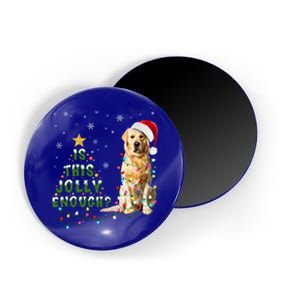 Is This Jolly Enough Santa Golden Retriever Light Christmas Meaningful Gift Magnet