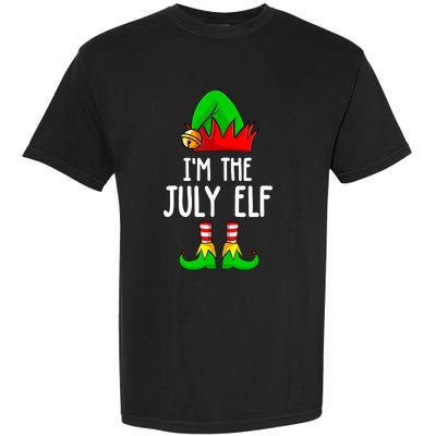 Im The July Elf Funny Holiday Christmas Men Women Kids Garment-Dyed Heavyweight T-Shirt