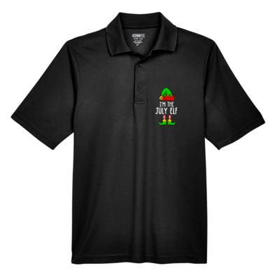 Im The July Elf Funny Holiday Christmas Men Women Kids Men's Origin Performance Pique Polo