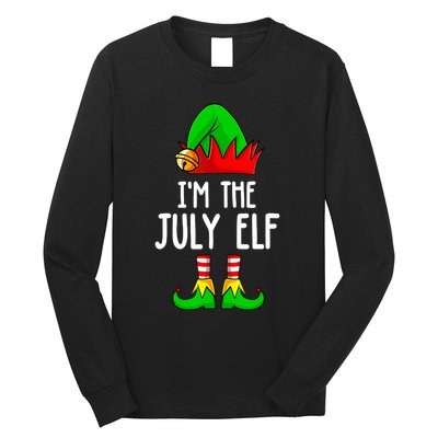 Im The July Elf Funny Holiday Christmas Men Women Kids Long Sleeve Shirt