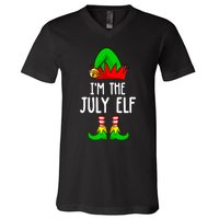 Im The July Elf Funny Holiday Christmas Men Women Kids V-Neck T-Shirt