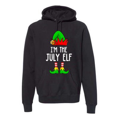 Im The July Elf Funny Holiday Christmas Men Women Kids Premium Hoodie