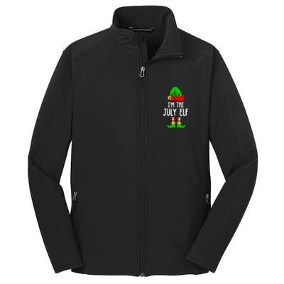 Im The July Elf Funny Holiday Christmas Men Women Kids Core Soft Shell Jacket