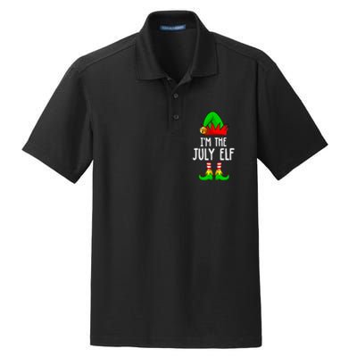 Im The July Elf Funny Holiday Christmas Men Women Kids Dry Zone Grid Polo