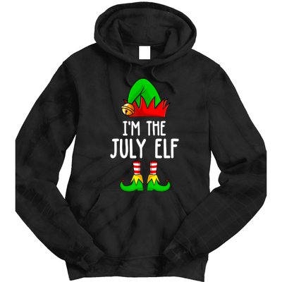 Im The July Elf Funny Holiday Christmas Men Women Kids Tie Dye Hoodie