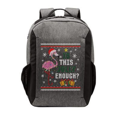 Is This Jolly Enough Flamingo Christmas Ugly Xmas Sweater Cute Gift Vector Backpack