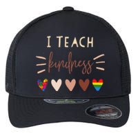 I Teach Kindness Love Autism African LGBT Pride Teacher Flexfit Unipanel Trucker Cap