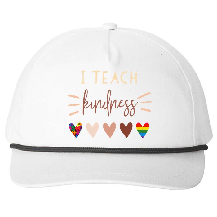 I Teach Kindness Love Autism African LGBT Pride Teacher Snapback Five-Panel Rope Hat