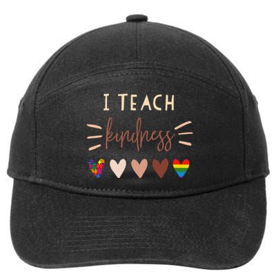 I Teach Kindness Love Autism African LGBT Pride Teacher 7-Panel Snapback Hat