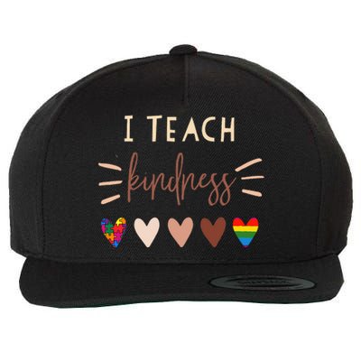 I Teach Kindness Love Autism African LGBT Pride Teacher Wool Snapback Cap