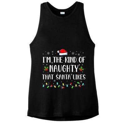 I'm The Kind Of Naughty That Santa Likes  Ladies PosiCharge Tri-Blend Wicking Tank
