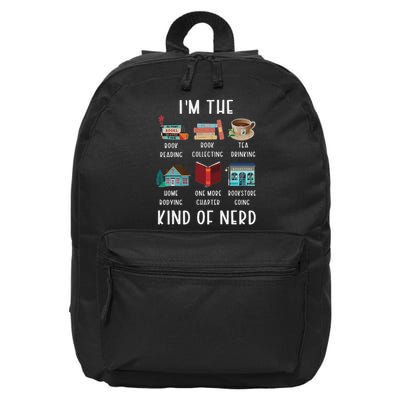 I'm The Kind Of Nerd Funny Book Reading 16 in Basic Backpack