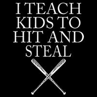 I Teach Kids To Hit And Steal Baseball Coach 16 in Basic Backpack