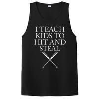 I Teach Kids To Hit And Steal Baseball Coach PosiCharge Competitor Tank