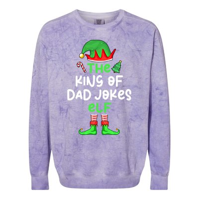 Im The King Of Dad Jokes Christmas Family Matching Cool Gift Colorblast Crewneck Sweatshirt