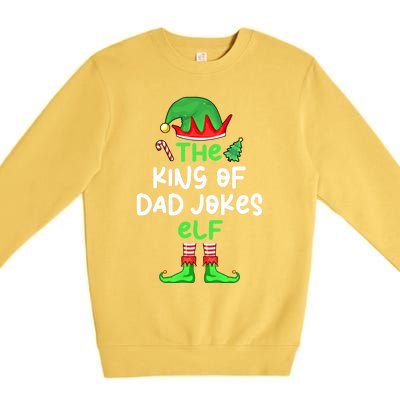 Im The King Of Dad Jokes Christmas Family Matching Cool Gift Premium Crewneck Sweatshirt