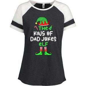 Im The King Of Dad Jokes Christmas Family Matching Cool Gift Enza Ladies Jersey Colorblock Tee