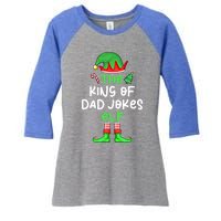 Im The King Of Dad Jokes Christmas Family Matching Cool Gift Women's Tri-Blend 3/4-Sleeve Raglan Shirt