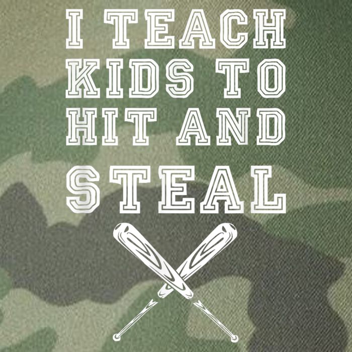 I Teach Ki Ds To Hit And Steal Baseball Coach Legacy Tie Dye Trucker Hat
