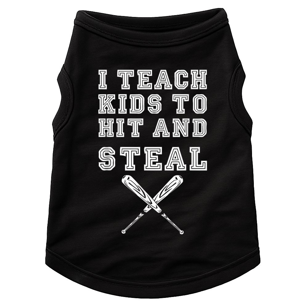 I Teach Ki Ds To Hit And Steal Baseball Coach Doggie Tank