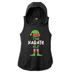 Im The Karate Elf Martial Art Christmas Matching Pajama Ladies PosiCharge Tri-Blend Wicking Draft Hoodie Tank