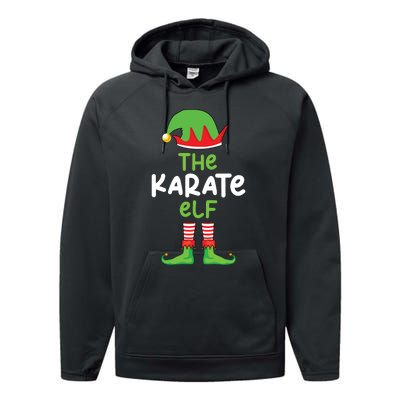 Im The Karate Elf Martial Art Christmas Matching Pajama Performance Fleece Hoodie