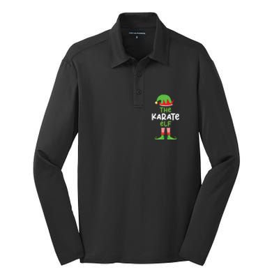 Im The Karate Elf Martial Art Christmas Matching Pajama Silk Touch Performance Long Sleeve Polo